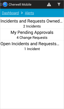 Android Mobile Alert Dashboard