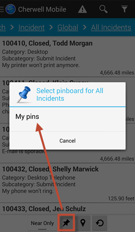 Android Pin Items