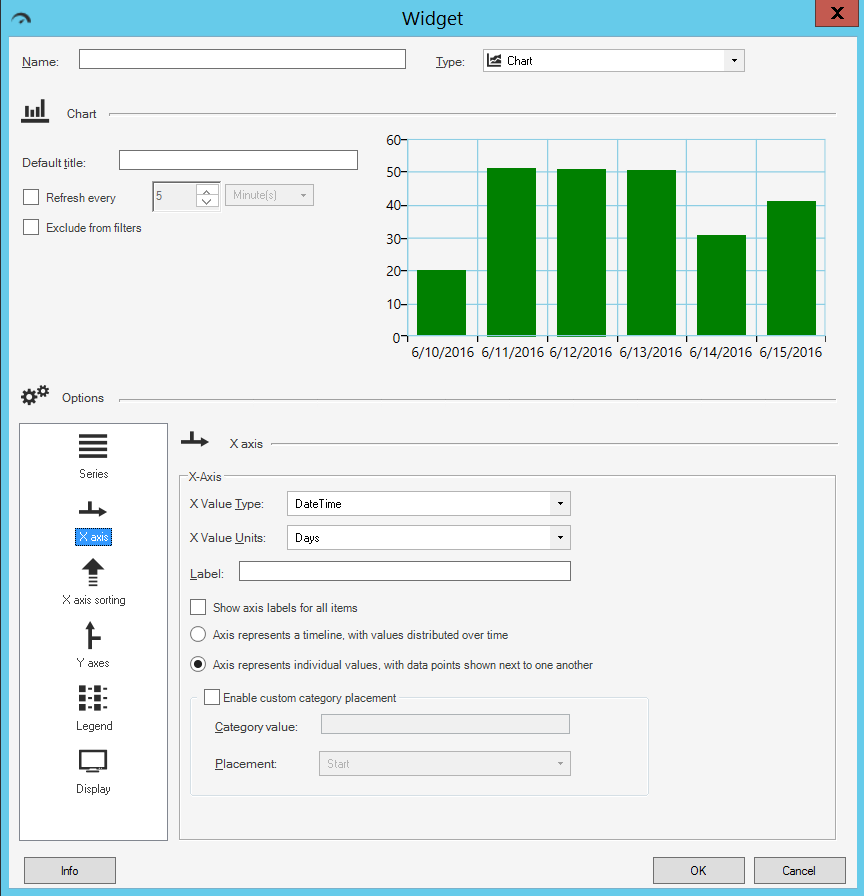 Chart Widget X-Axis