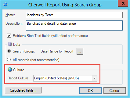 Report Culture Setting