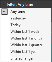 Date Filter Widget