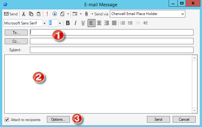 E-mail Message Window