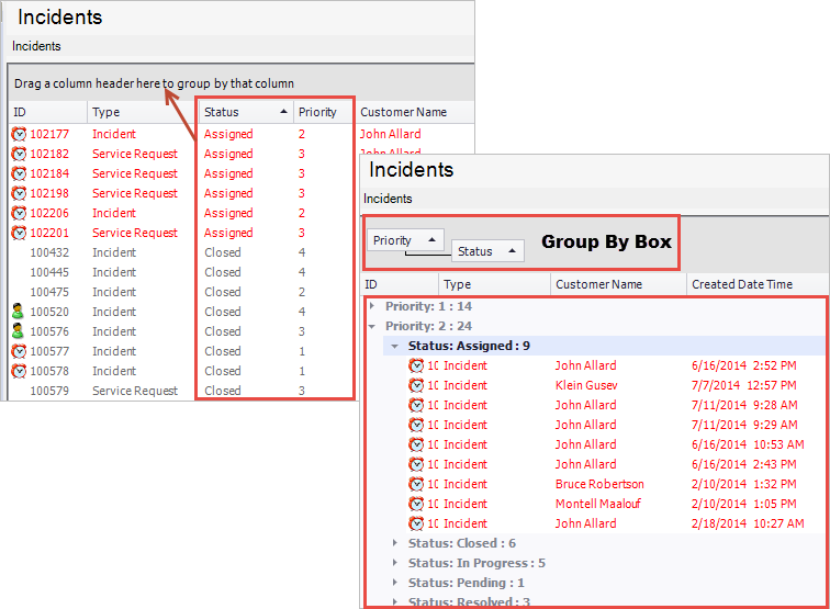 Grid Grouping