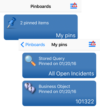 iOS Mobile Pinboards