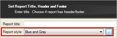 Report Styles in the Report Wizard