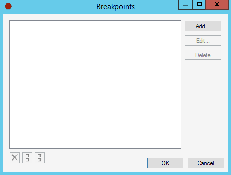 System Analyzer - Default Breakpoints Window